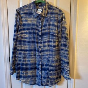 Brand new J.McLaughlin Lois Tencel Shirt in Tie Dye size XL